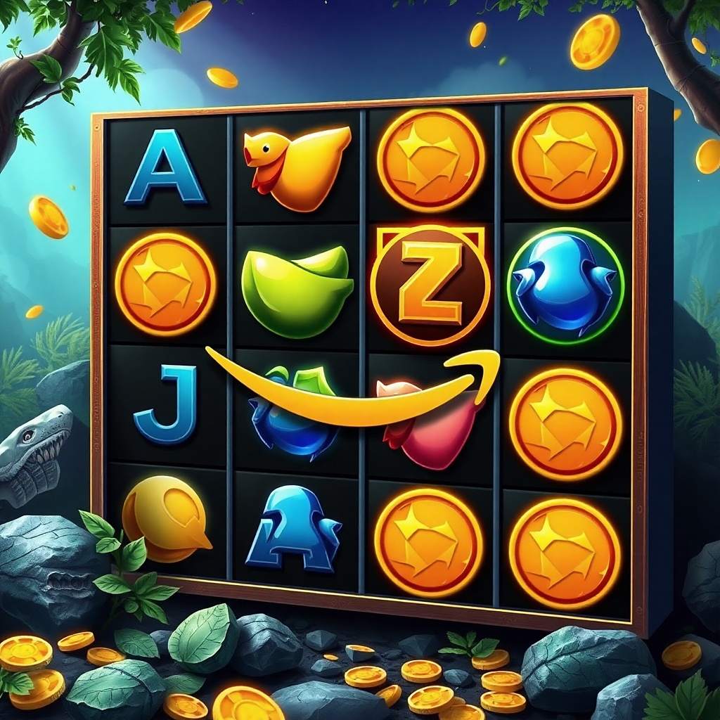 La Mega Reel de Amazon Slots Casino — bienvenida trofeos y niveles
